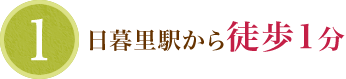 日暮里駅から徒歩1分